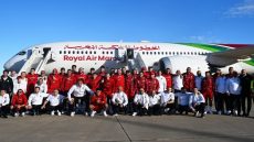 المنتخب الوطني المغربي لكرة القدم يغادر مطار الرباط سلا في اتجاه كوديفوار