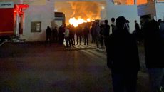 حريق ضخم في سوق الجملة للخضر والفواكه بتطوان