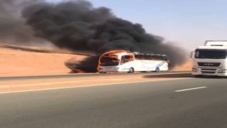 احتراق حافلة لنقل المسافرين بين كلميم وطانطان دون خسائر في الأرواح