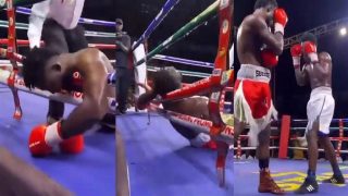 وفاة مأساوية لملاكم نيجيري بعد انهياره في حلبة غانا