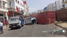 كارثة مرورية بالحي الحسني.. تعطل فرامل شاحنة يتسبب في إصابات خطيرة