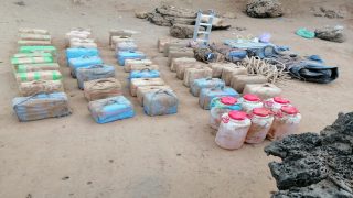 درك أكلو يجهض أكبر عملية لتهريب 8 أطنان من الشيرا بشواطئ تزنيت