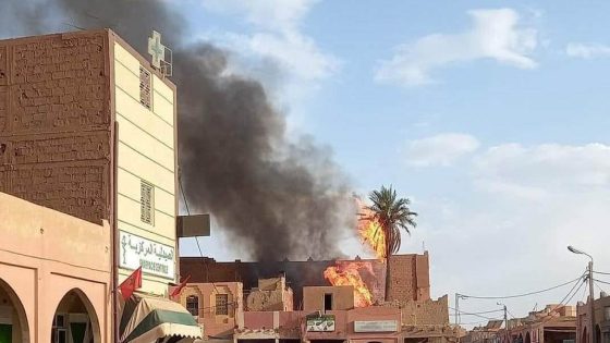 الريصاني .. حريق بالسوق الأسبوعي دون تسجيل ضحايا