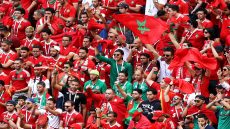 MOSCOW, RUSSIA - June 20: Moroccan fans during the 2018 FIFA World Cup Russia group B match between Portugal and Morocco at Luzhniki Stadium on June 20, 2018 in Moscow, Russia.(Photo by Maddie Meyer/Getty Images)