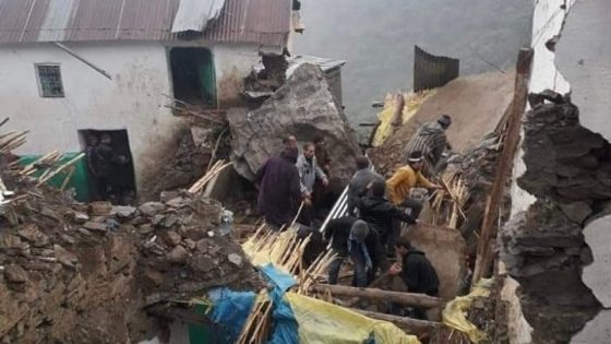 تاونات: فاجعة إنسانية إثر انهيار منزل طيني بسبب الأمطار ومصرع شخصين