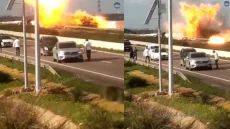 انفجار في شاحنة غاز على الطريق السيار بين حد السوالم والدار البيضاء 