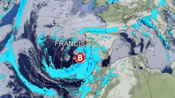 العاصفة “فرانسيس” تقترب من المغرب: أمطار غزيرة ورياح عاتية تلوح في الأفق