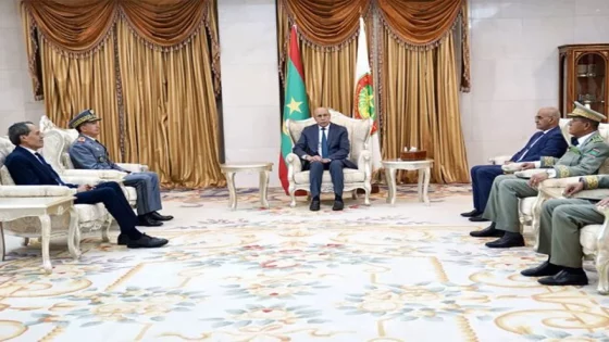 الرئيس الموريتاني يستقبل الفريق أول محمد بريظ