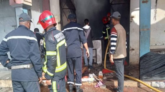 حريق مهول يلتهم محلات للخشب بسوق القريعة بالدار البيضاء ويستنفر السلطات