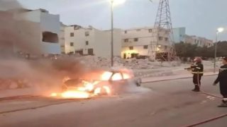 احتراق سيارة للنقل السري بأكادير بسبب قنينة غاز وإصابة السائق