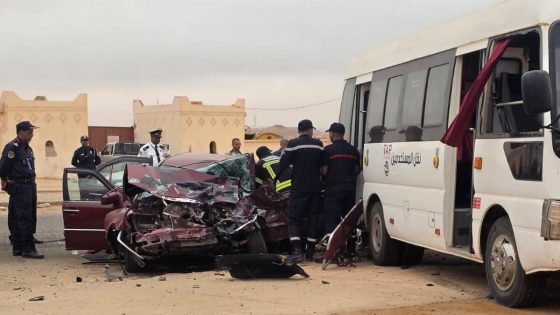 مصرع سائق وإصابة ثلاثة أشخاص في حادثة سير مروعة بطانطان