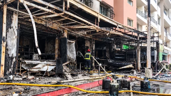 أكادير : حريق مهول يندلع داخل محل للجزارة بحي أدرار