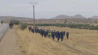 مريرت.. مسيرة احتجاجية لعمال منجم جبل عوام بعد مصرع ثلاثة عمال